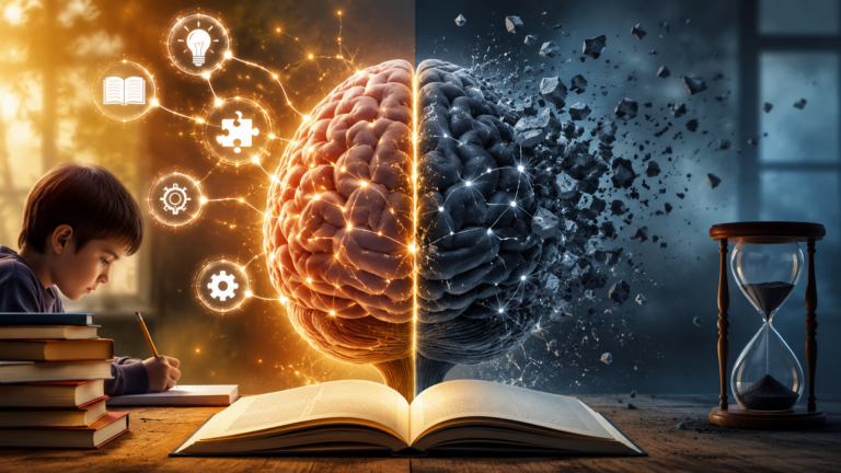 O que a neurociência revela sobre revisão e repetição: por que aprender exige mais de um contato com o conteúdo